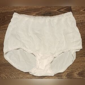 Dixie Belle Vintage White Lace Trim Panties Briefs Size 8 Lot Of 3